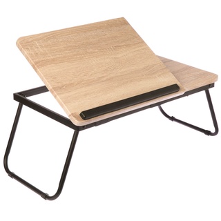 可調實用型折疊桌 淺木紋色