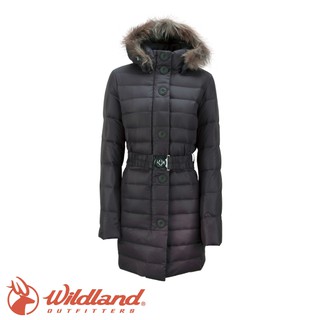 【出清特價Wildland 荒野 女貉子毛中 長版羽絨衣 深霧灰】92105/羽絨衣/悠遊山水