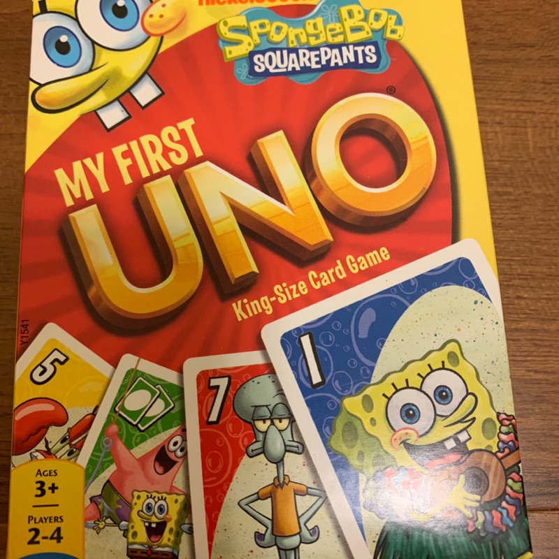 全新未使用！UNO X SpongeBon SquarePants 海綿寶寶 卡牌 桌遊 撲克牌