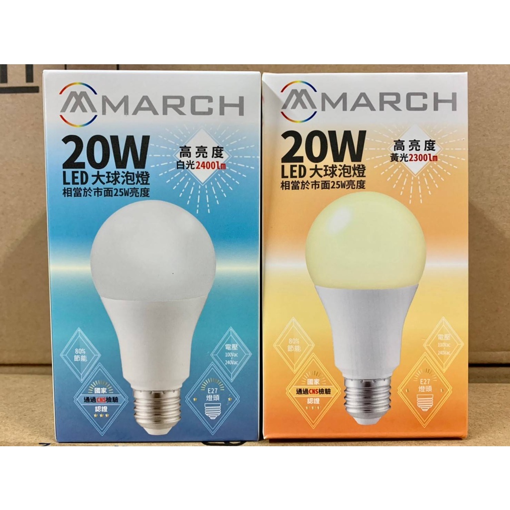 ☼金順心☼~MARCH LED 20W 36W 43W 勁亮 燈泡 E27 大燈泡 高亮度 適合工廠、市場、商業空間