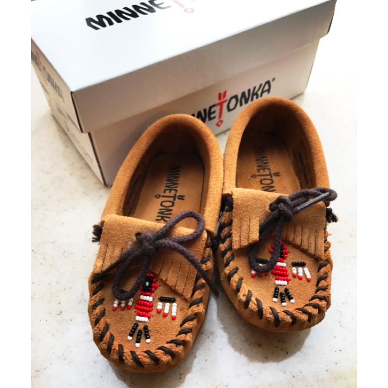 購自專櫃MinneTonka莫卡辛小童手工鞋約9.5成新