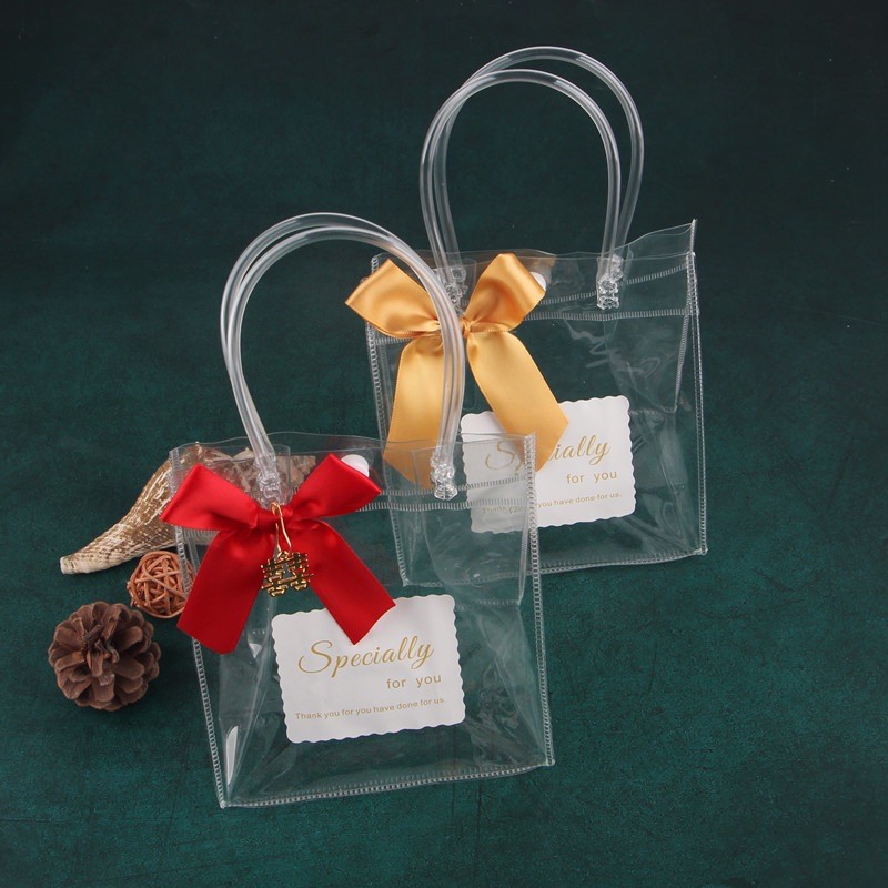婚禮袋PVC透明喜糖盒手提喜糖袋回禮袋伴手禮100個起發貨