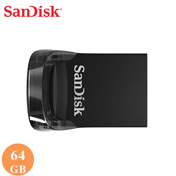 SanDisk Ultra Fit 64G USB 3.1 CZ430 讀取速度最高130MB / s 隨身碟 典雅黑