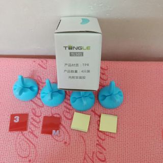 可愛兔耳朵造型集線器 桌面收納捲線固線用 4入一組
