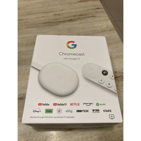 現貨白色Chromecast with Google TV 4K