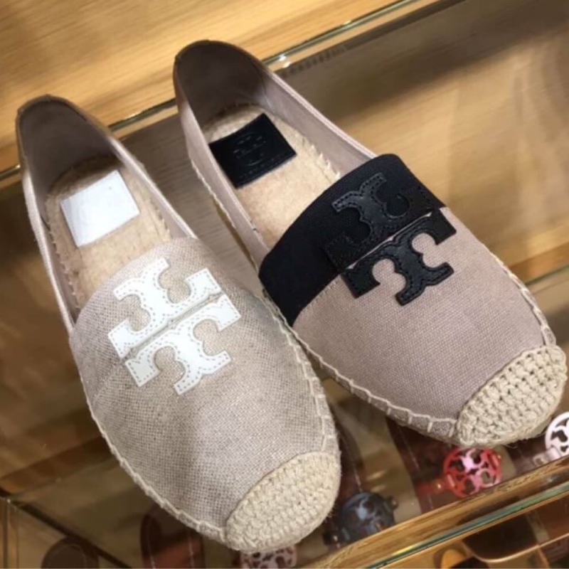 Tory Burch Tb 休閒鞋草編鞋漁夫鞋 蝦皮購物