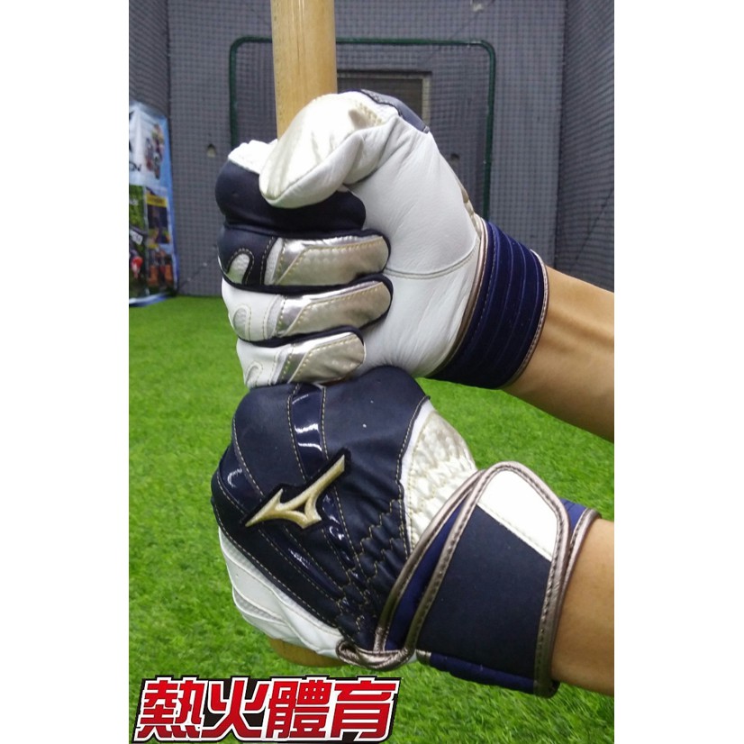 【熱火體育】Mizuno GE 羊皮打擊手套  3D剪裁 可水洗 白  1EJEA133 14