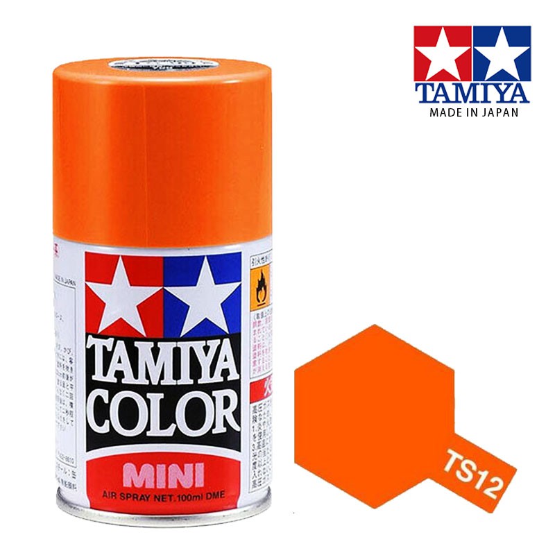 【模型屋】TAMIYA 田宮 模型 噴漆 噴罐 油性漆 #85012 TS12 TS-12 橙色亮光(100ml)