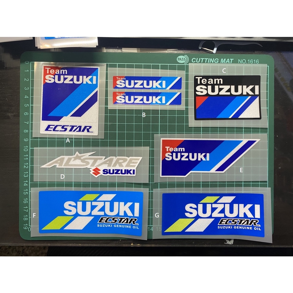 萊特 機車精品貼紙 SUZUKI TEAM ECSTAR 車隊 3M反光貼紙 GSX SX4 VITARA JIMMY