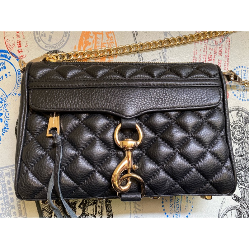 Rebecca minkoff 格菱金釦黑色mini mac