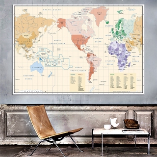 #NEW # 世界地圖裝飾學校教育用品英文藝術海報