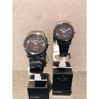 CITIZEN 星辰 光動能情侶對錶 男女對錶FE6017-85E +AW1217-83E 手錶