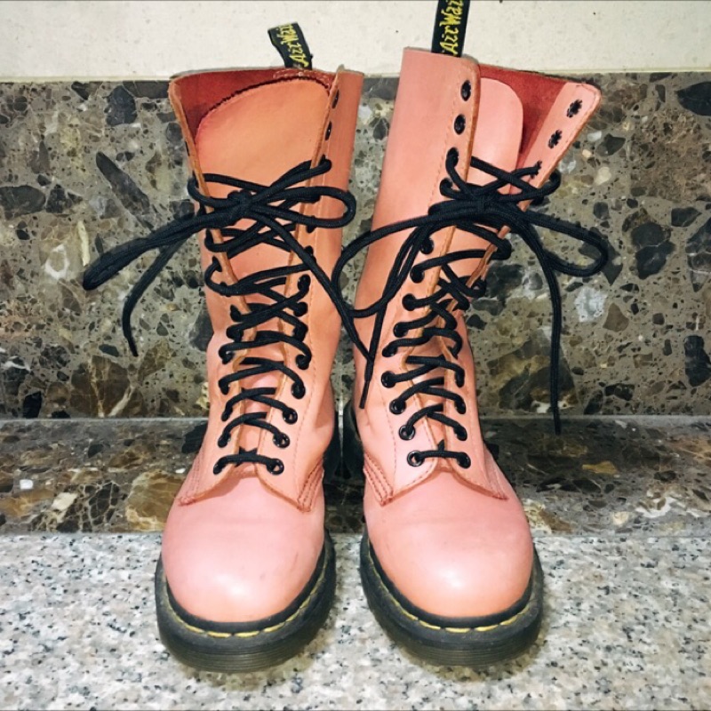 Dr.martens 14孔粉紅靴 UK3