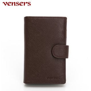 【vensers】小牛皮潮流個性皮夾~(ta500304咖啡中夾)