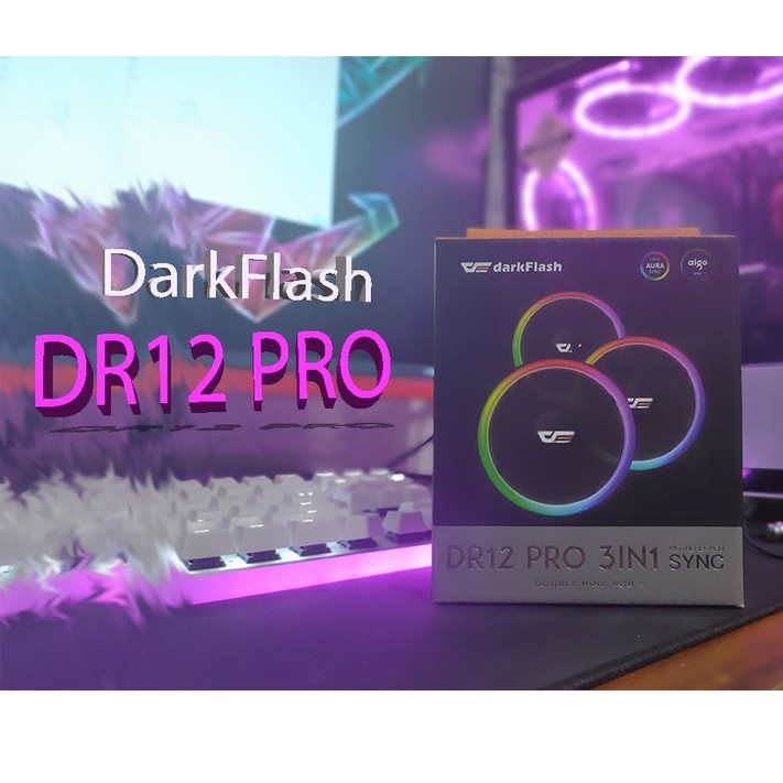 darkFlash DR12 Pro A-RGB 電腦散熱風扇 支援主板同步 機殼風扇 光圈風扇 彩光 靜音 變色 酷炫