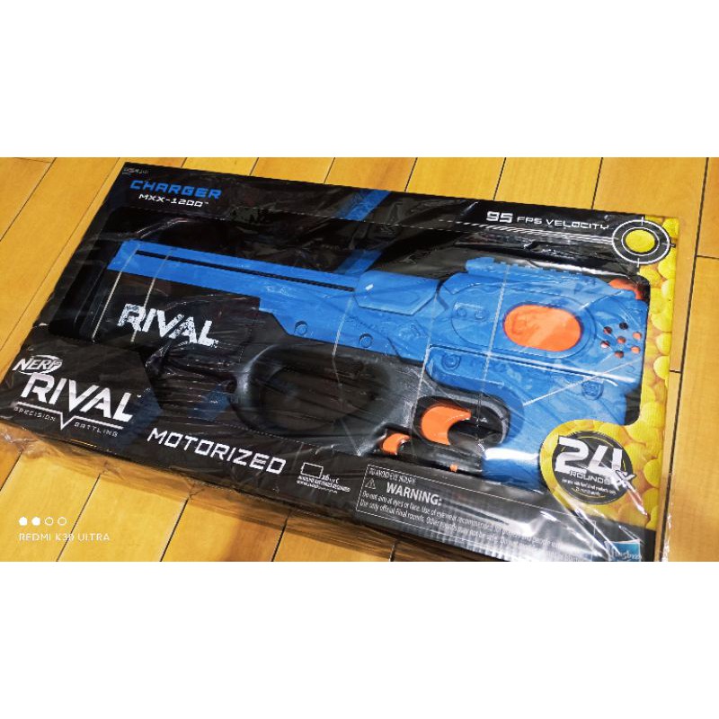 全新未拆 原廠正版 Nerf 孩之寶 RIVAL 稀有橘色板機 P90 電動球槍 CHARGER MXX1200 玩具槍