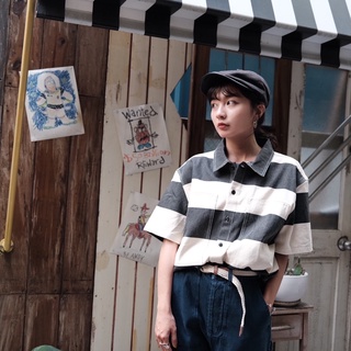 【Metal Mob】Retrodandy - 1%er 囚犯襯衫 - 黑白條紋 工裝 古著 vintage