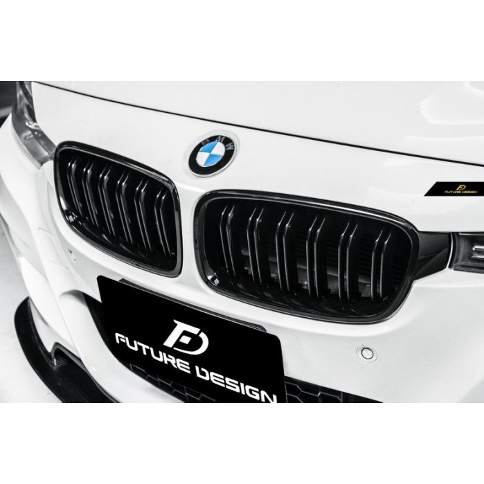 【政銓企業】BMW F30 F31 M3式樣 高品質 雙線 亮黑 水箱罩 亮黑鼻頭 現貨免費安裝 320 328