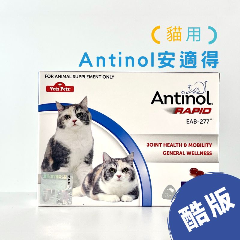🐶🐱【一嘴毛】❤️【現貨原廠雷標】安適得 酷版 Antinol Rapid 關節保健 機能維護 ⭑ 貓用-60顆