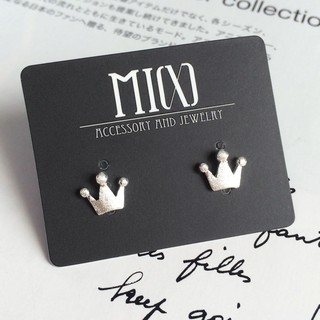 純銀皇冠耳環韓國流行時尚飾品