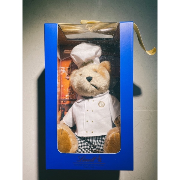 瑞士蓮巧克力LINDOR 熊愛妳廚師熊 熊玩偶 七夕情人節限定 毛絨玩具