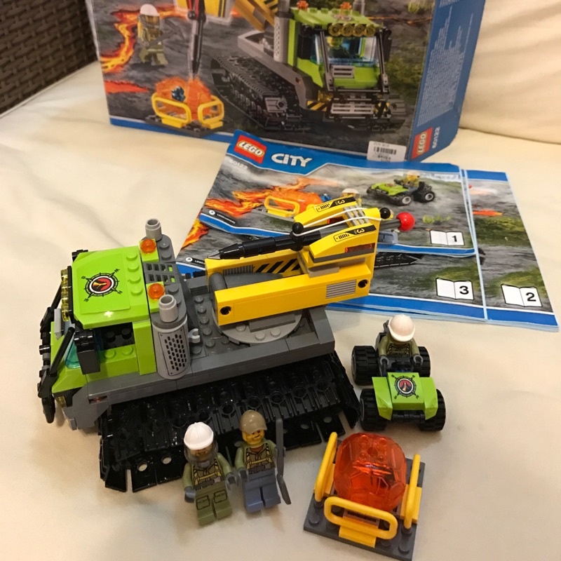 樂高 Lego City 60122 火山履帶探勘車 已拼附盒