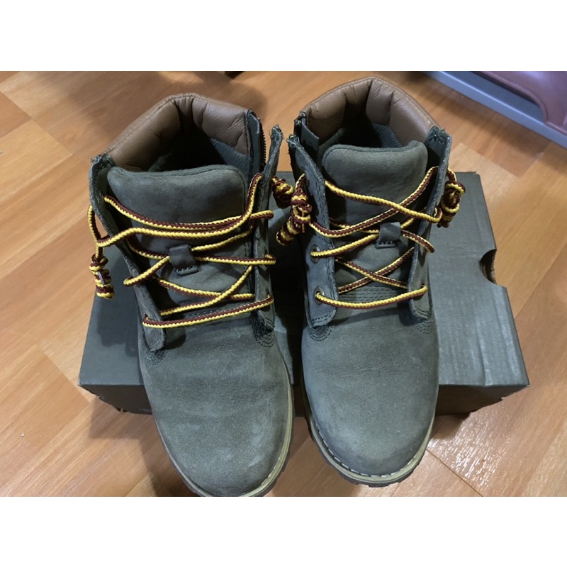 《二手童鞋》Timberland 童鞋經典防水綠靴TB0A1VOS -TODDLER'S PETITS