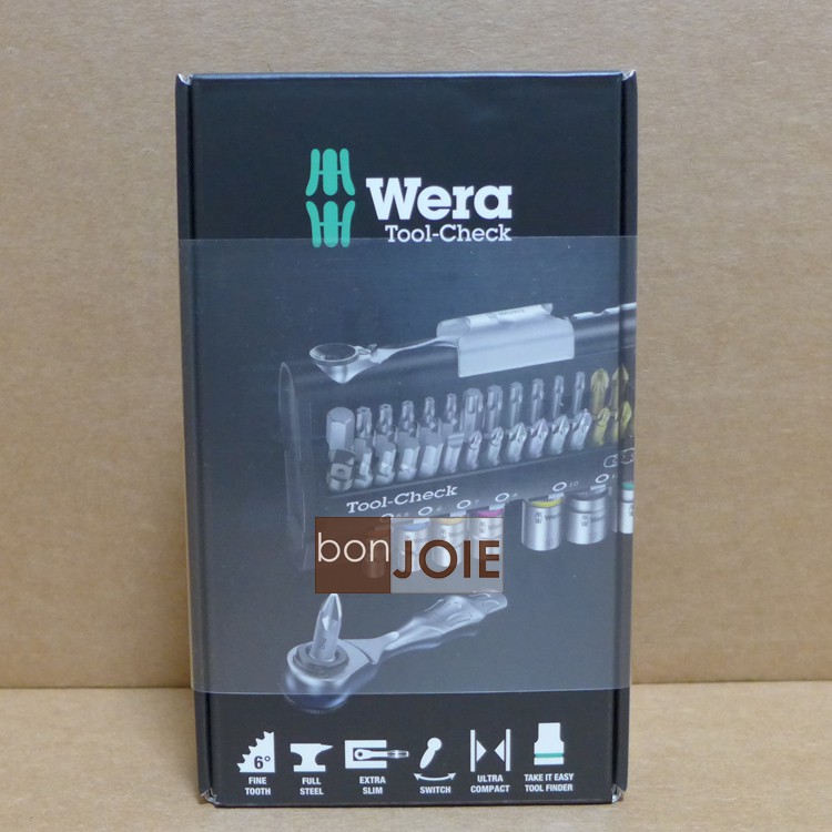 (有背夾及開關鍵) 德國 Wera Tool Check 1 SB 迷你棘輪起子套筒38件組 捷克製 兩分1/4 起子組