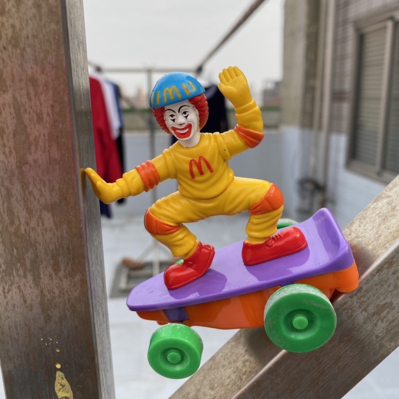 「古厝GU CHU」1999年 滑板麥當勞叔叔🌈老玩具 麥當勞玩具 早期麥當勞出品
