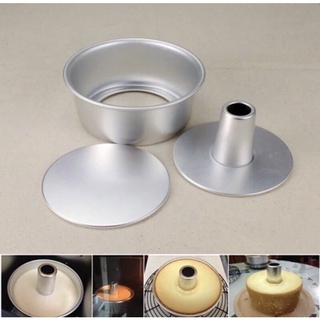 禎巧手 活底模具 6寸 8寸 圓形 陽極活底 diy天使蛋糕模具戚風乳酪蛋糕模 鋁合金 8吋6吋煙囪活動