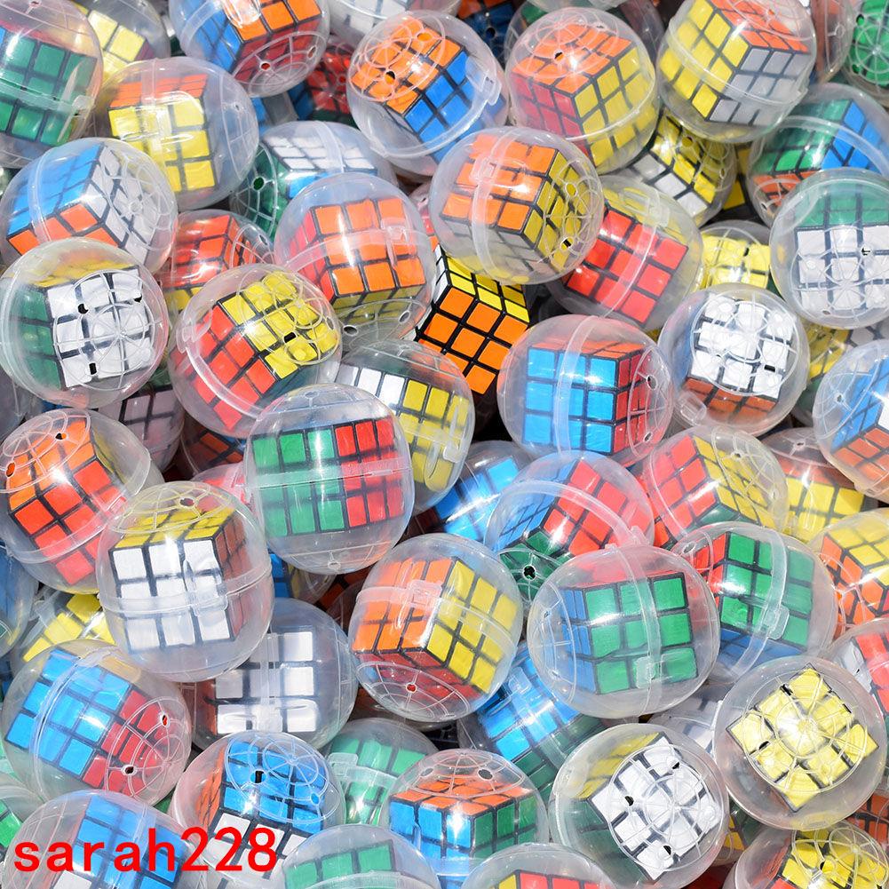 🌈台灣47*55MM透明連體扭蛋球魔方扭蛋奇趣蛋玩具投幣橢圓扭蛋機玩具