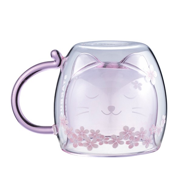 [星巴克] 貓咪賞櫻雙層玻璃杯 原價700