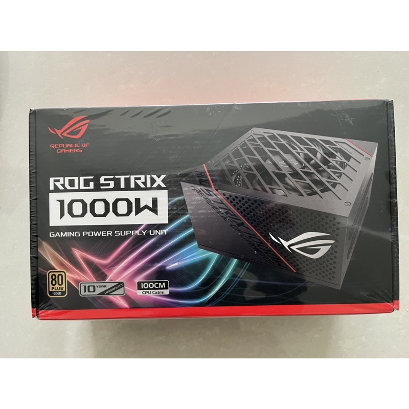 華碩 ROG STRIX 1000W(瓦) 金牌 80 全模組 電源供應器10年保