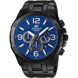 {FUAN}台灣卡西歐公司貨專門店 EDIFICE 賽車魅力輪胎壓紋設計腕錶EFR-538BK-2 一年保固