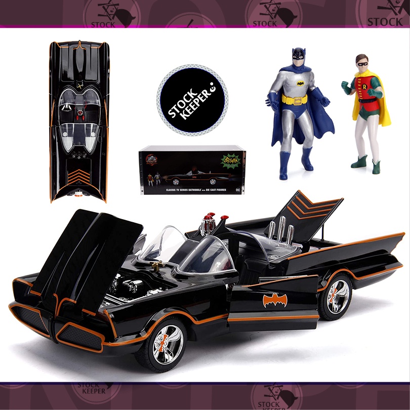 ◀倉庫掌門人▶美版 Jada 1:18 可亮燈 蝙蝠車 1966 TV經典 Batman DC Comics 合金車模型