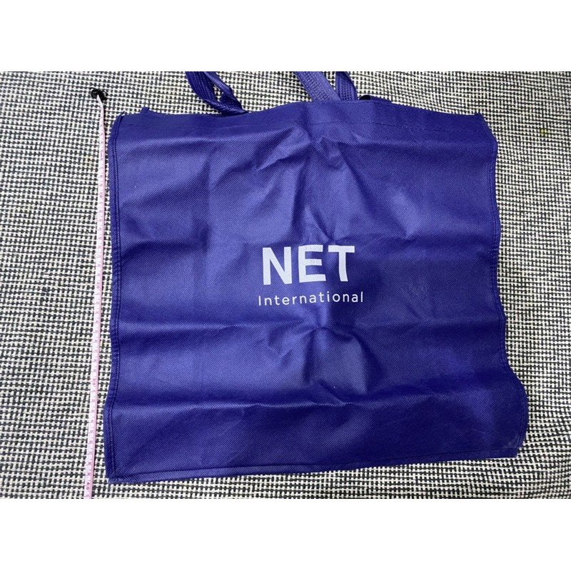 《落葉二手市集》NET 購物袋 環保袋 不織布提袋 藍/灰