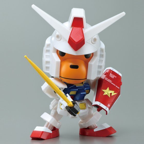 AAPE聯名 BABY MILO ＆ RX-78-2 GUNDAM SD EX 初鋼 鋼彈