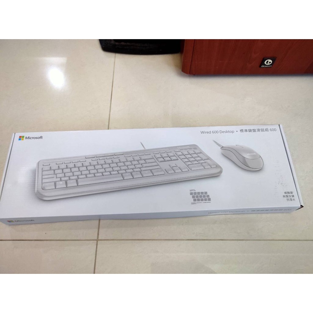 Microsoft 微軟 600 標準鍵盤滑鼠組 白