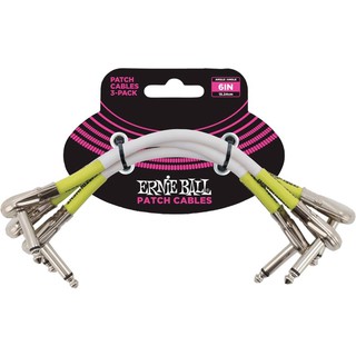 『放輕鬆樂器』 全館免運費 ERNIE BALL 6052 短導線 三條組 6呎 15公分 效果器 白色款