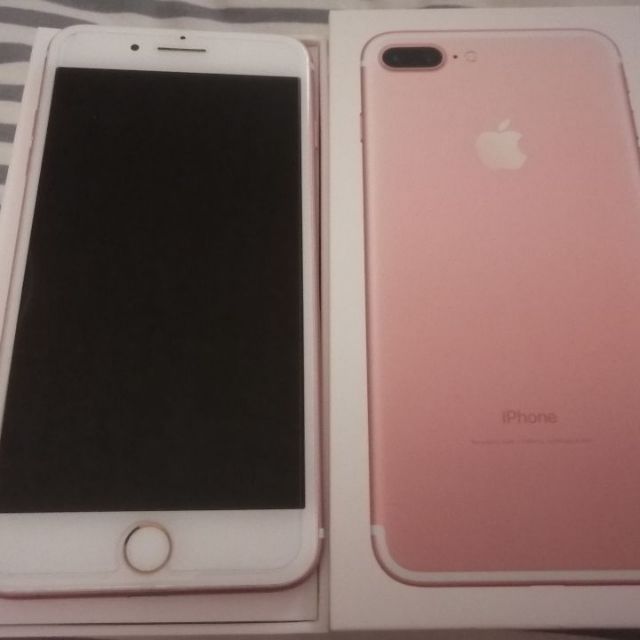 Iphone 7 plus 玫瑰金 128g. 女用機
