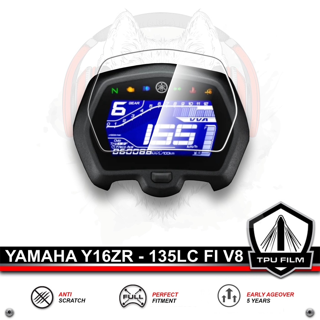 Ppf TPU 貼紙適用於 YAMAHA Y16ZR 錶盤保護膜 - 135LC FI V8 - Y16ZR LC135