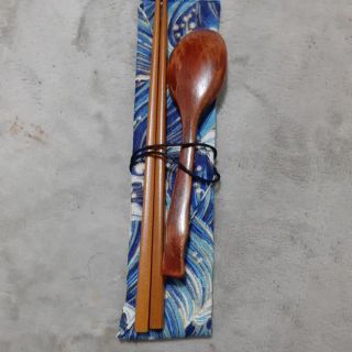 【天然漆器】臺灣製造/個人環保漆器木製筷子與湯匙3組