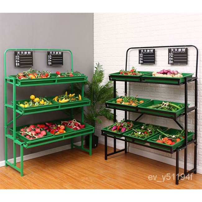 【現貨✨免運】水果攤貨架地攤可移動可折疊拆卸便攜式市單層水果蔬菜展示架子