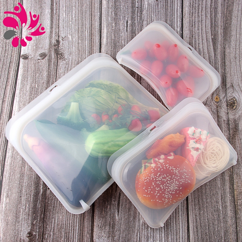 廚房食品級矽膠密封保鮮袋 1000ml果蔬冷凍保鮮袋 耐高溫食品袋