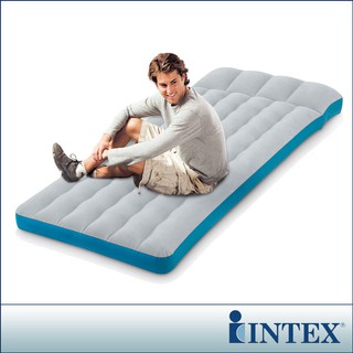 【INTEX】野營充氣床墊-寬67/72/127cm 2種尺寸 露營睡墊/充氣床/車中床 (灰藍色)