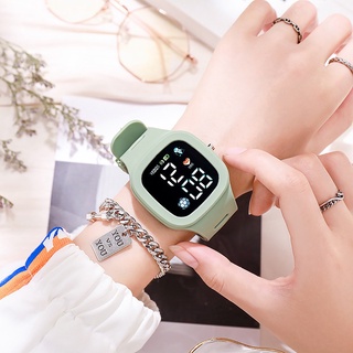 Image of 耐用的時尚運動 Led 電子表多功能夜光手錶多彩簡約觸摸屏電子表高級兒童休閒方形數字手錶