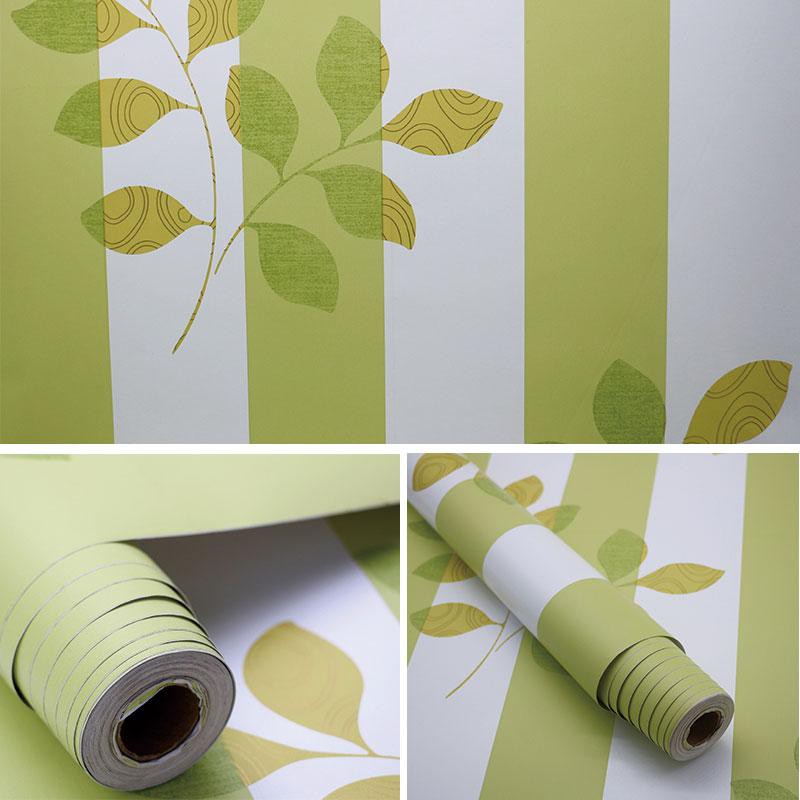 韓式綠色條紋壁紙 5M HPMWallpaper