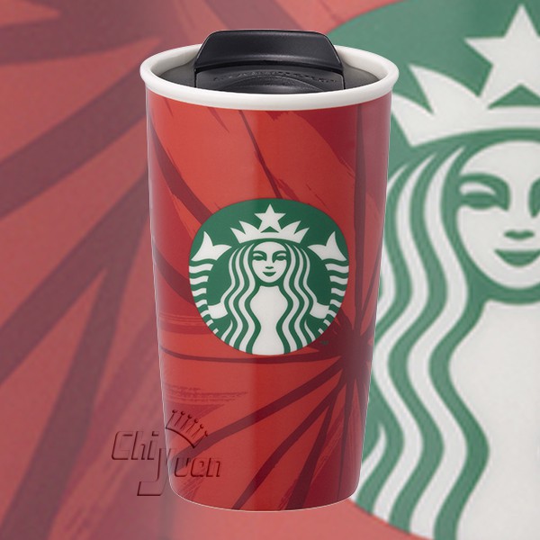 Starbucks 台灣星巴克 2014 聖誕節 耶誕紅杯雙層馬克杯 12oz 耶誕節交換禮物 紅女神LOGO 雙層杯
