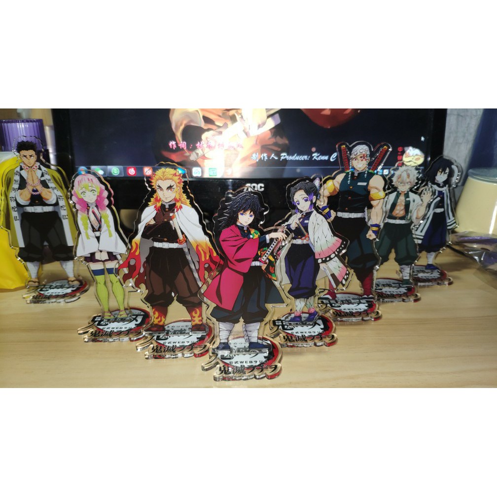 鬼滅之刃亞克力人形立牌 九柱 竈門炭治郎 竈門禰豆子 我妻善逸 煉獄杏壽郎 宇髄天元 時透無一郎 甘露寺蜜璃 悲鳴嶼行冥