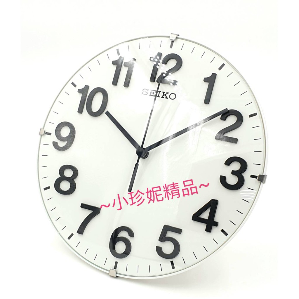 ~小珍妮精品~ 日本 精工 SEIKO 座鐘 掛鐘 3D立體時標 無邊框 時尚款 QXA656W  QXA656 小掛鐘